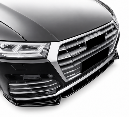 💕 Splitter Anteriore Adatto per Audi Q5 SQ5 FY S-Line 18-20 ABS Nero 💕