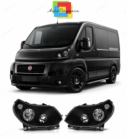 💕 Fari Anteriori Adatto per Fiat Ducato / Boxer / Jumper 2010-2014 DRL Neri 💕