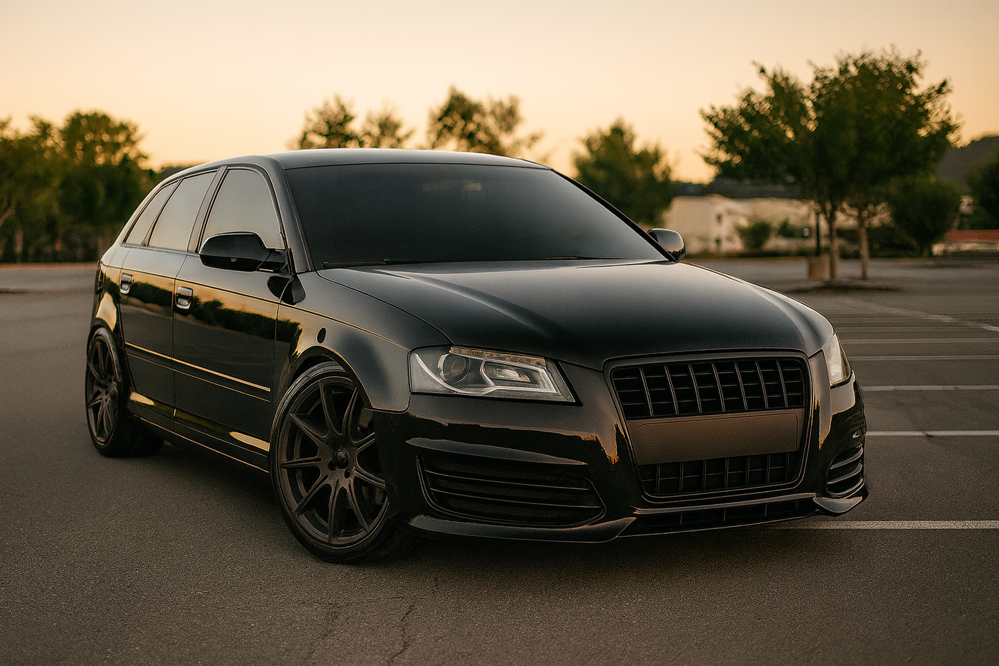 😍ART.5710 GRIGLIA SPORTIVA NERA LUCIDA ADATTO PER AUDI A3 8P 08-12😍