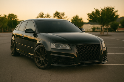 😍ART.5711 GRIGLIA SPORTIVA NERA LUCIDA ADATTO PER AUDI A3 8P 08-12😍