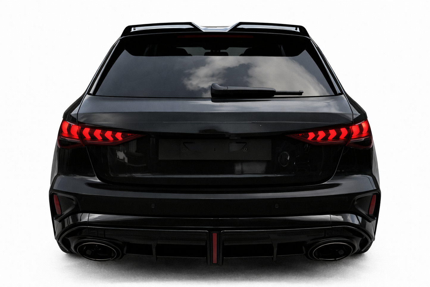 💕ART.8398 DIFFUSORI CON LED Audi A3 Sline  RS3 2025+NERO LUCIDO 💕