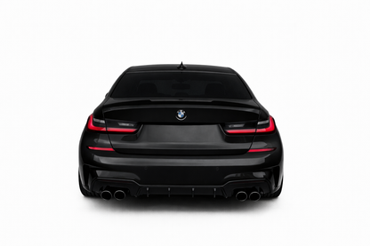 💕ART.2140 DIFFUSORE +TERMINALI BMW SERIE 3 G20 G21 18-22 MSPORT NERO LUCIDO 💕