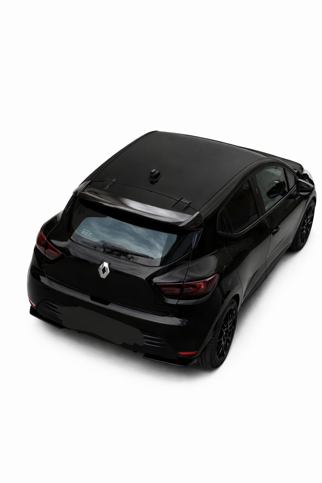 💕ART. 0652 SPOILER RENAULT CLIO 4 IV 2012-2019 LOOK SPORT NERO LUCIDO💕