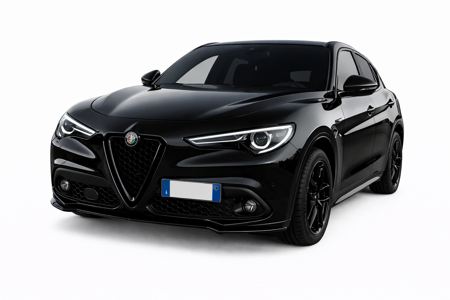 💕ART. 0233 SPLITTER ALFA ROMEO STELVIO 2016+ NERO LUCIDO💕