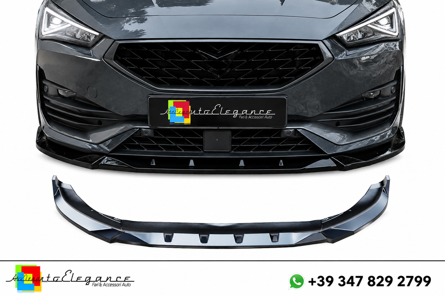 💕SPLITTER ANTERIORE CUPRA Leon Mk1 (2020–2024) Nero Lucido💕