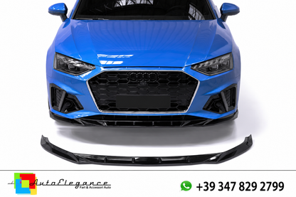 💕SPLITTER ANTERIORE Audi A4 S-Line / S4 B9 Facelift (2019–2024) Nero Lucido💕
