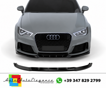 💕SPLITTER ANTERIORE Audi RS3 8V Sportback (2015–2016) Nero Lucido💕