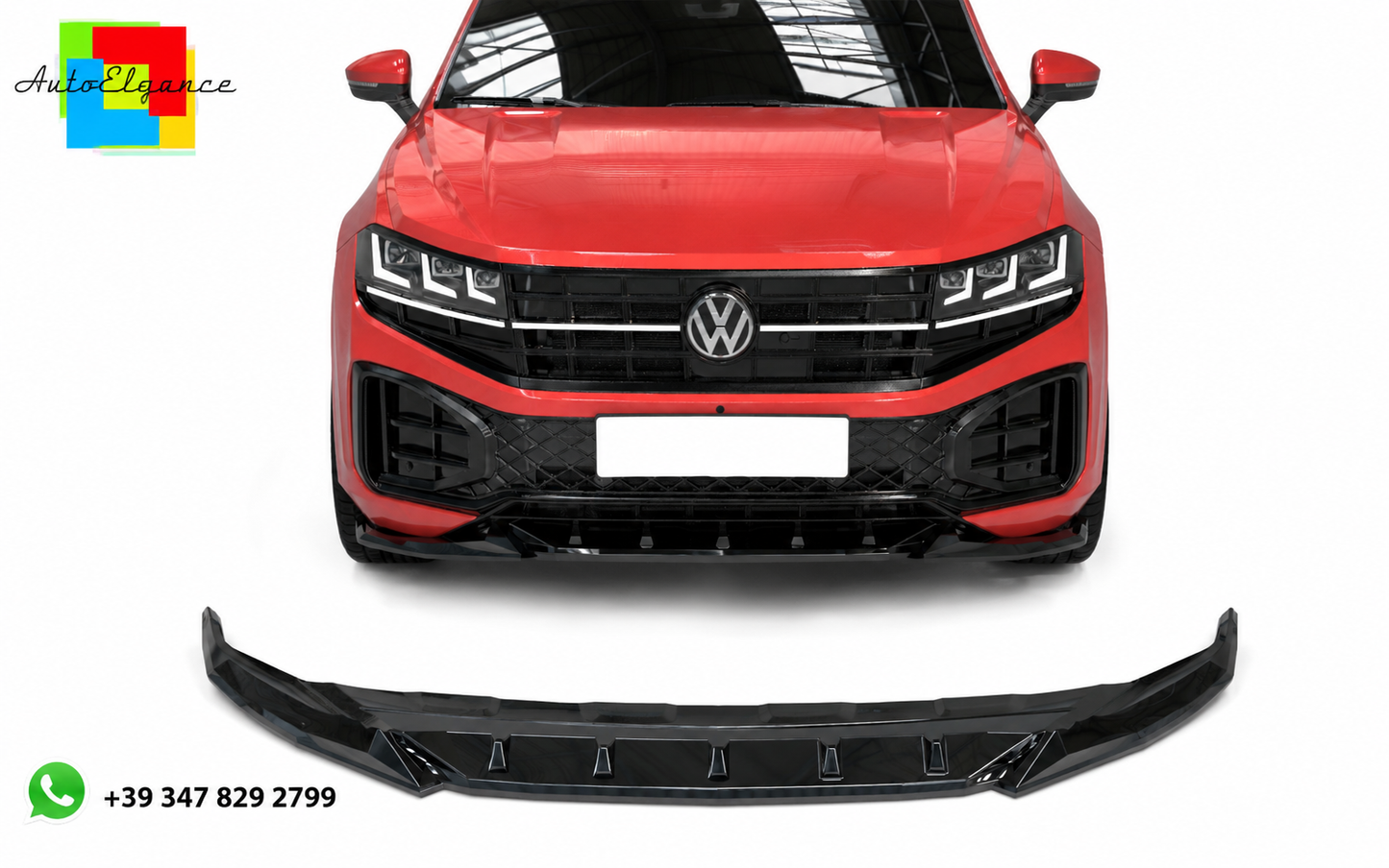 💕SPLITTER ANTERIORE VW Touareg Mk3 Facelift R-Line (2024+) Nero Lucido💕