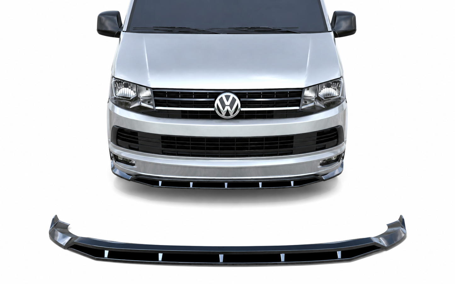 💕 Splitter Adatto per VW Transporter T6 2015-2019 Nero Lucido ABS 💕