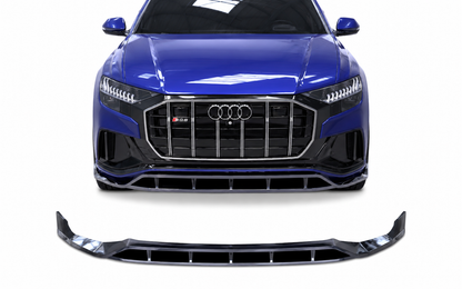 💕 Splitter Adatto per Audi Q8 S-Line SQ8 Mk1 Nero Lucido ABS 💕