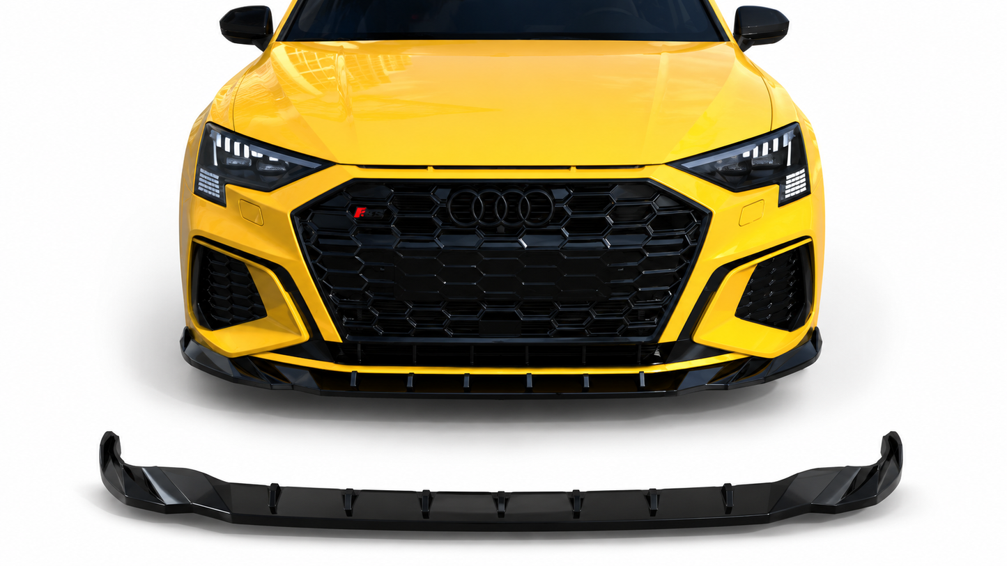 💕 Splitter Anteriore Adatto per Audi A3 S-Line S3 8Y Sedan Nero Lucido 💕