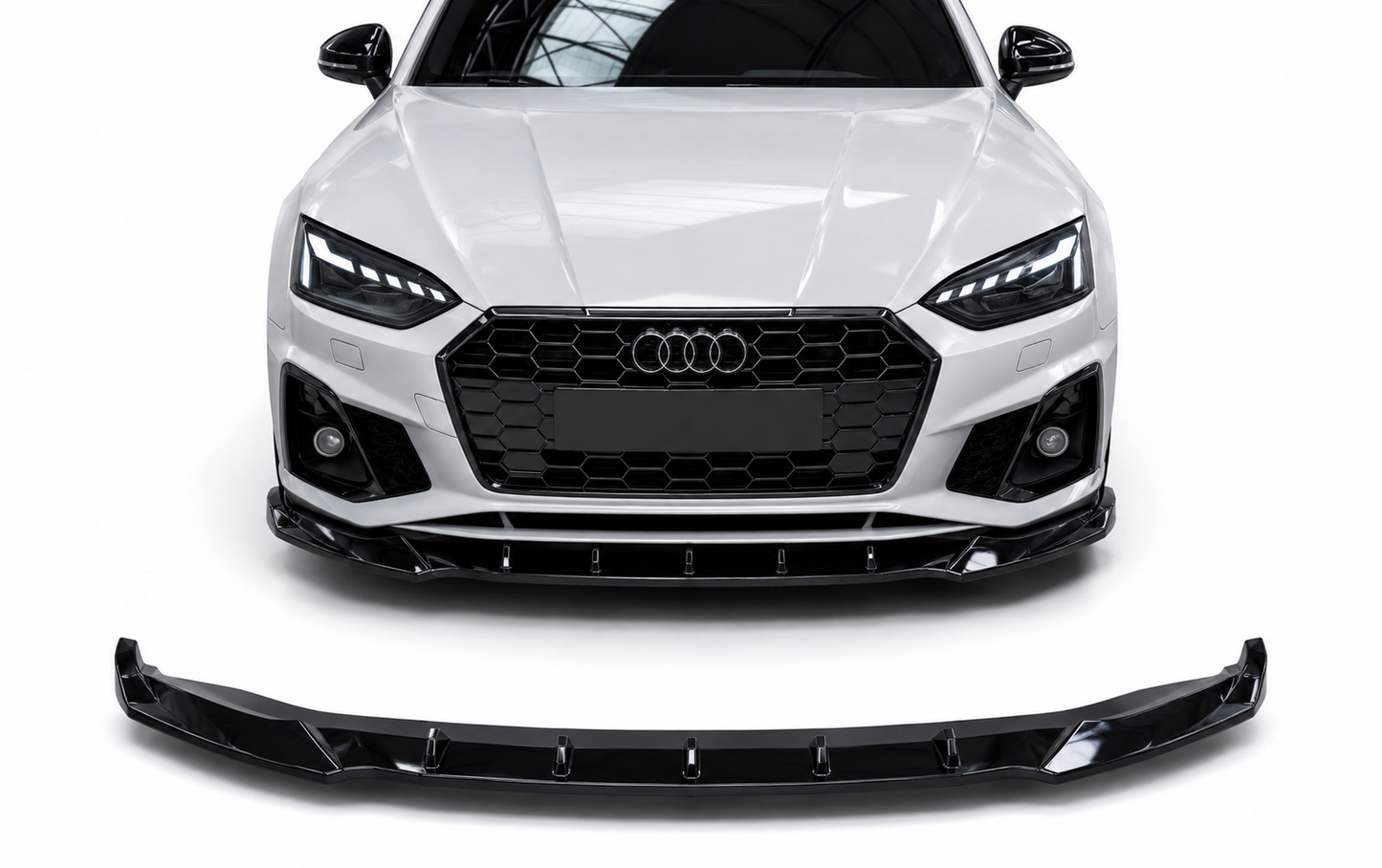 💕 Splitter Anteriore Adatto per Audi S5 A5 S-Line 2019-2024 Nero Lucido 💕