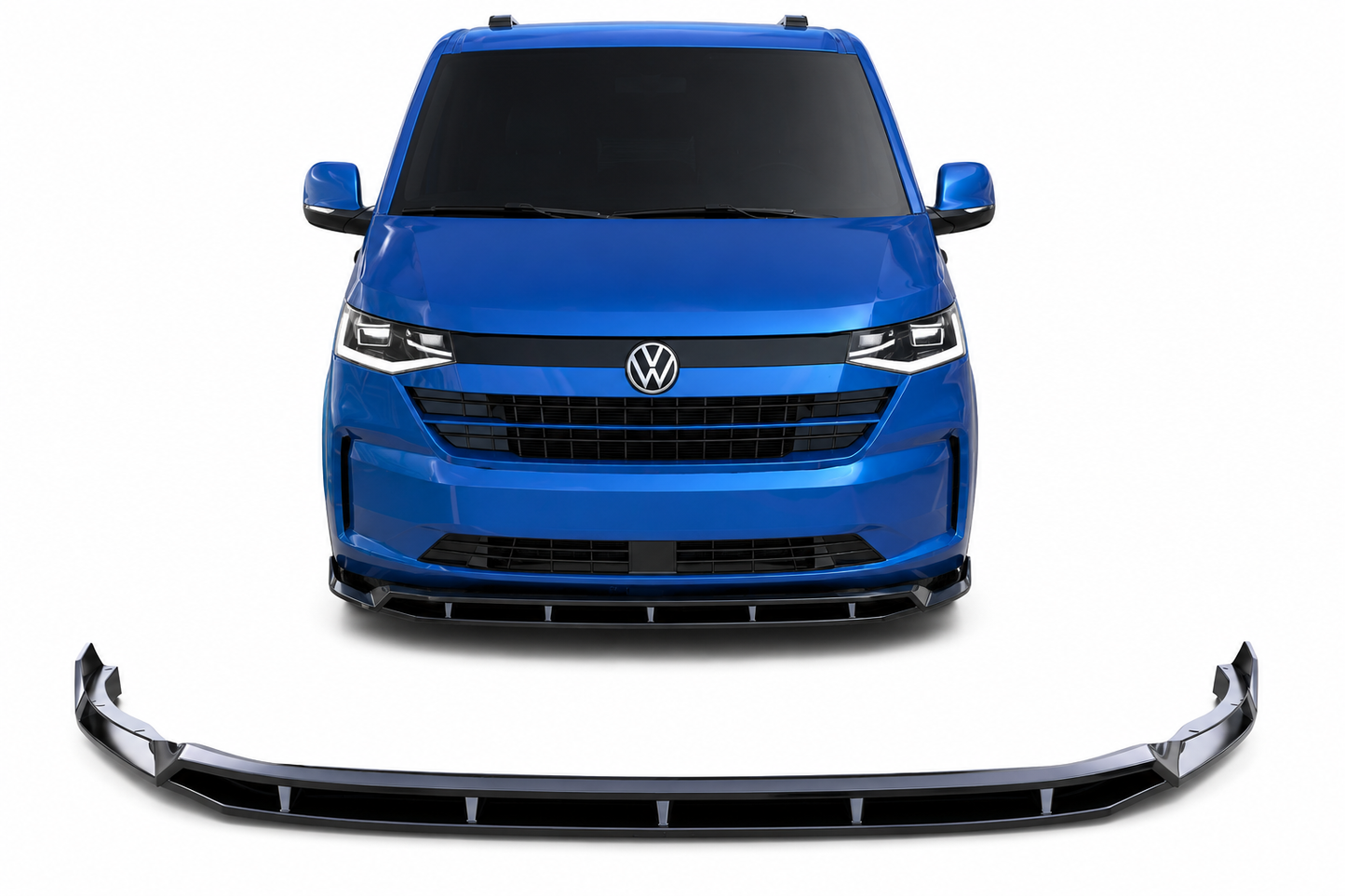 💕 Splitter Anteriore Adatto per VW Transporter T7 2022+ Nero Lucido 💕