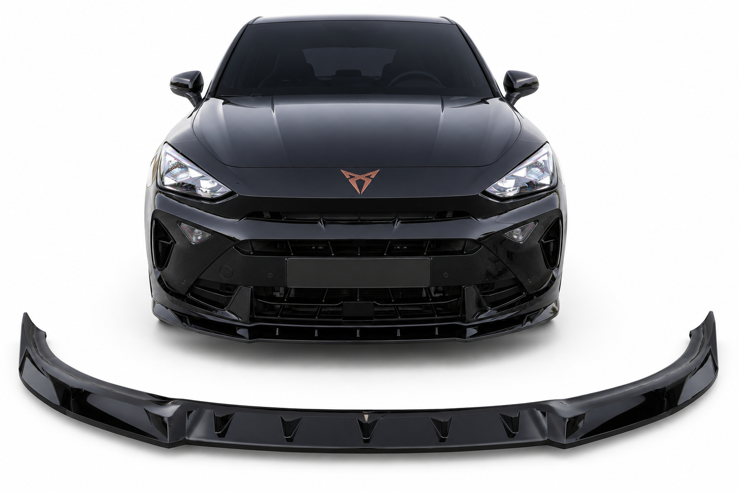 💕 Splitter Anteriore Adatto per CUPRA Formentor V2 2024+ Nero Lucido 💕