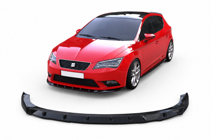 💕 Splitter Anteriore Adatto per Seat Leon FR Cupra Mk3 2012-2016 Nero Lucido 💕