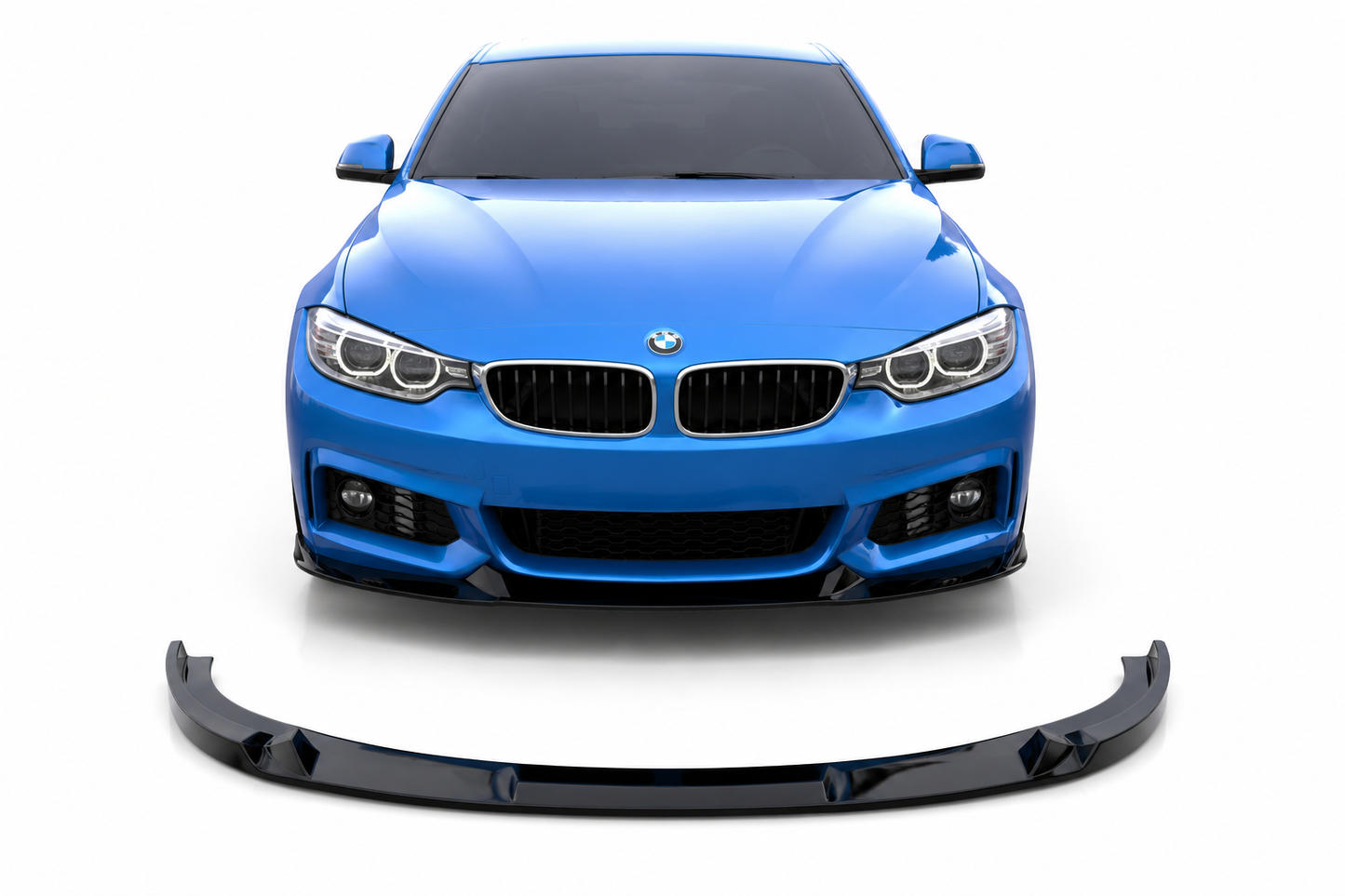 💕 Splitter Anteriore Adatto per BMW 4 F32 F36 F33 M-Pack Nero Lucido 💕