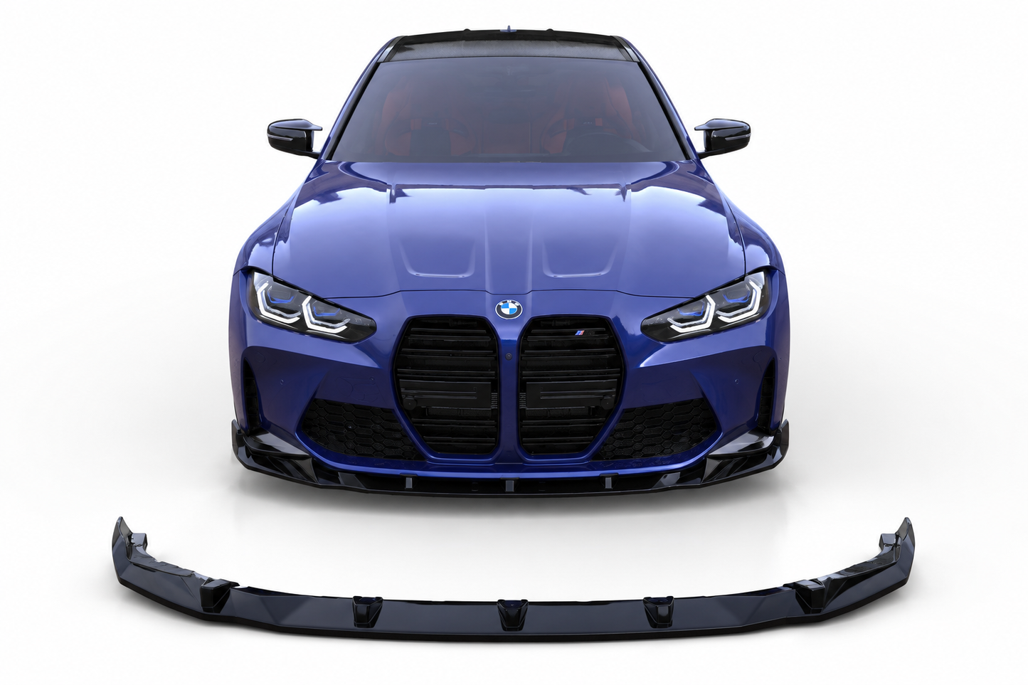 💕 Splitter Anteriore Adatto per BMW M3 G80 G81 2021+ Nero Lucido 💕