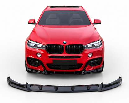 💕 Splitter Anteriore Adatto  BMW X6 M-Pack F16 (2014-2019) Nero Lucido 💕