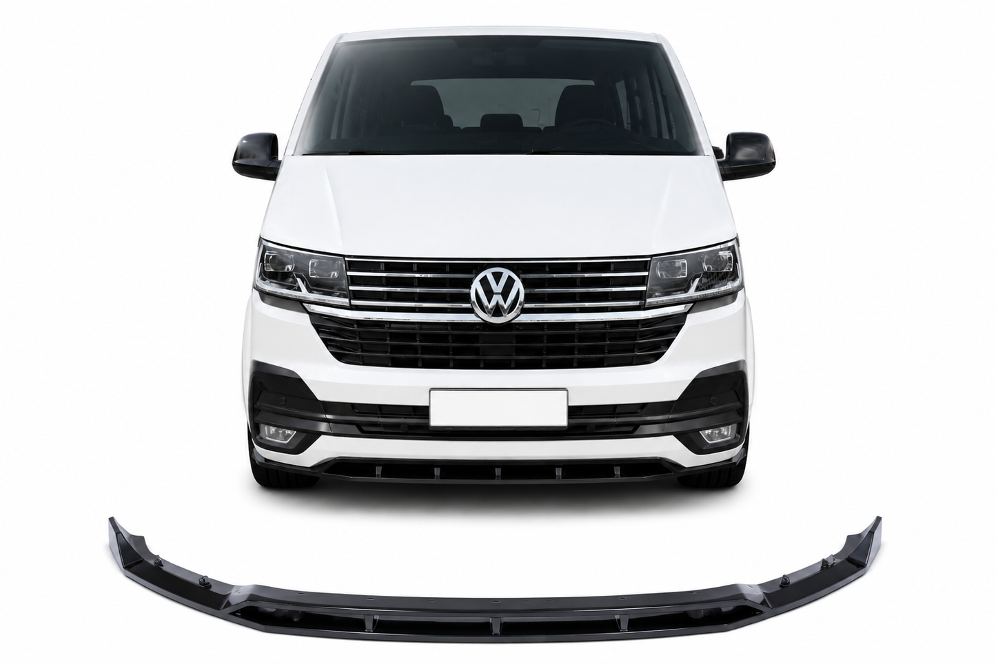 💕Splitter Anteriore Adatto per VW Transporter T6.1 2019-2021 Nero Lucido💕