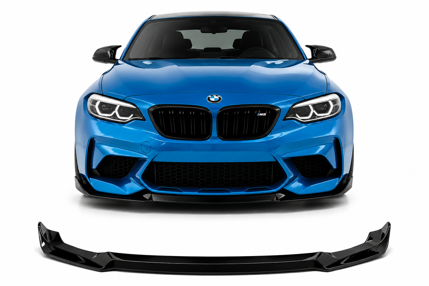💕Splitter Anteriore Adatto per BMW M2 Series Competition F87 (2018-2020) Nero Lucido💕