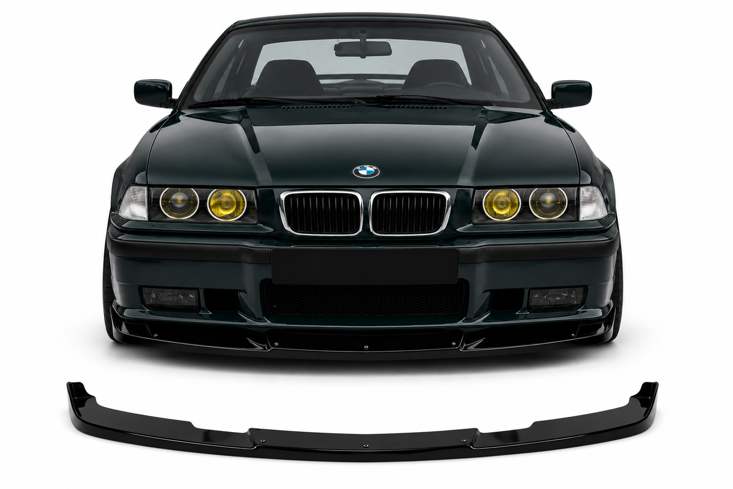 💕Splitter Anteriore Adatto per BMW M3 Series E36 (1990-2000) Nero Lucido💕