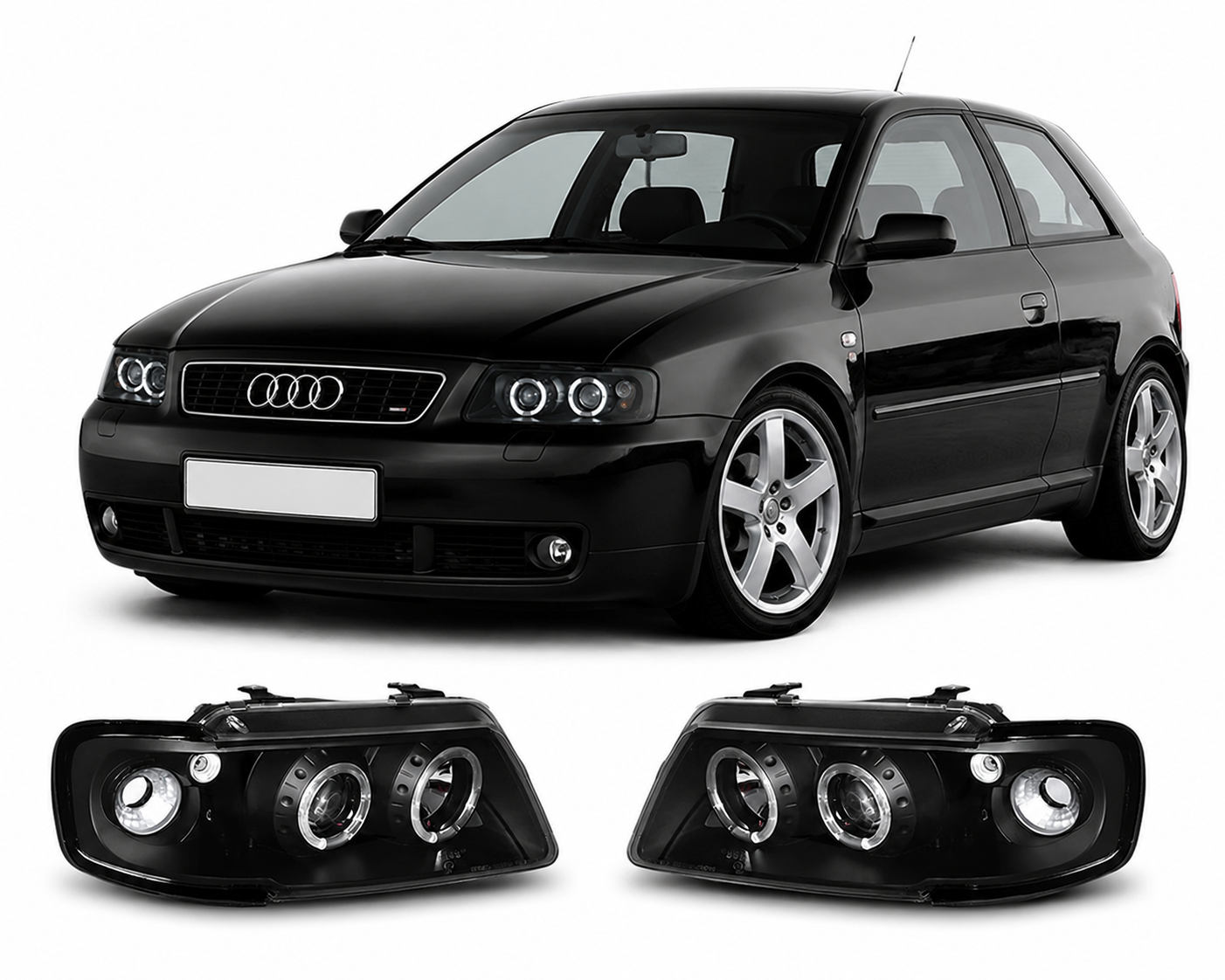 💕 FARI ANTERIORI ANGEL EYES Adatto per AUDI A3 8L (96-2000) 💕
