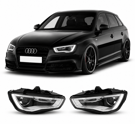💕 Fari Anteriori Adatto per Audi A3 8V 2012-2016 Tube Light DRL 💕