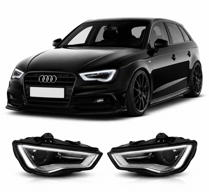 💕 Fari Anteriori Adatto per Audi A3 8V 2012-2016 Xenon DRL 💕