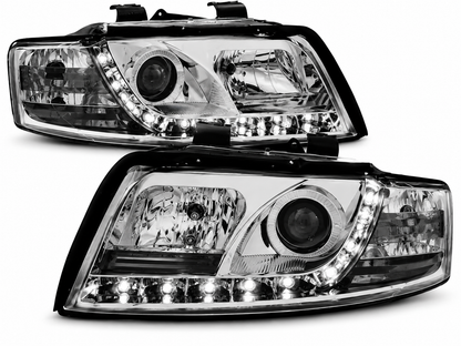 💕 Fari Anteriori Adatto per Audi A4 B6 2000-2004 Daylight Cromato 💕