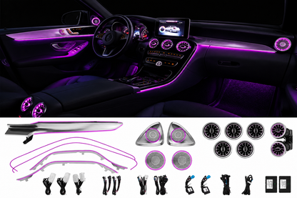 💕 Kit Luci Ambiente Adatto per Mercedes Classe C W205 Ambient Light LED 💕