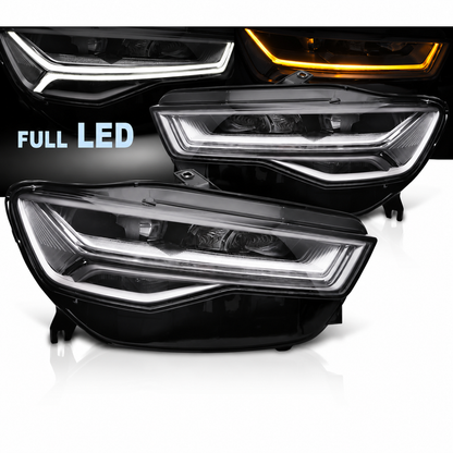 💕 Fari Anteriori Adatto per Audi A6 C7 2014-2018 Full LED DRL 💕