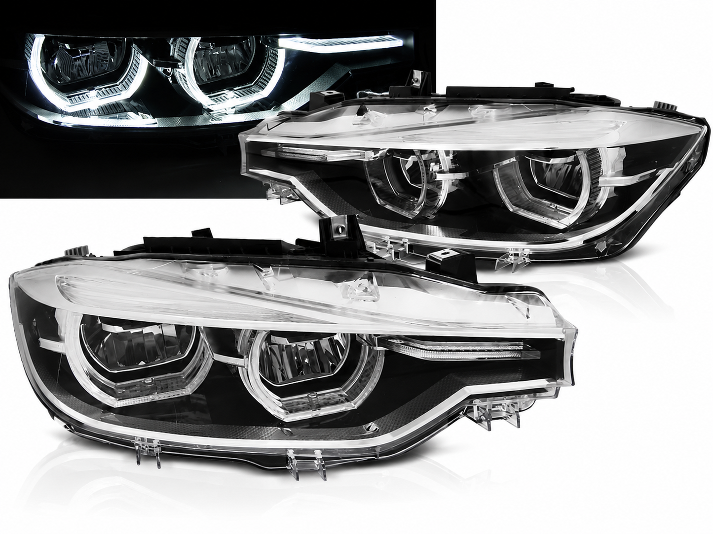 💕 Fari Anteriori Adatto per BMW F30 F31 LCI 15-18 Full LED DRL 💕
