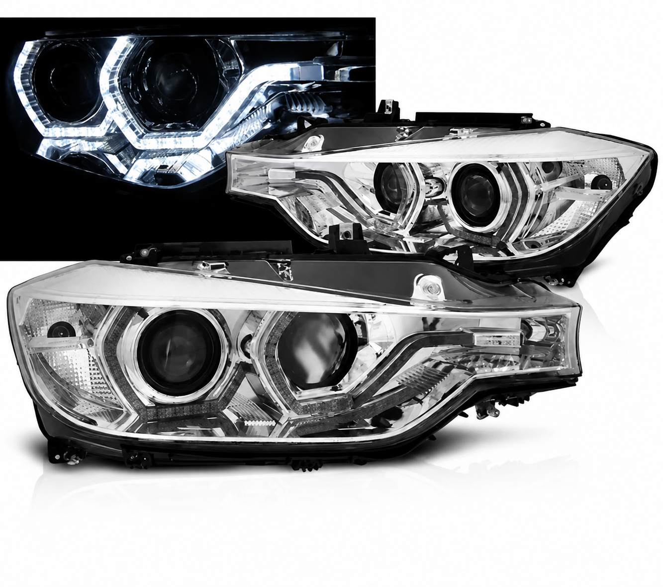 SPLITTER SUITABLE FOR VW GOLF 8 GTI GTD RLINE LOOK GLOSSY BLACK SPORTY DESIGN 