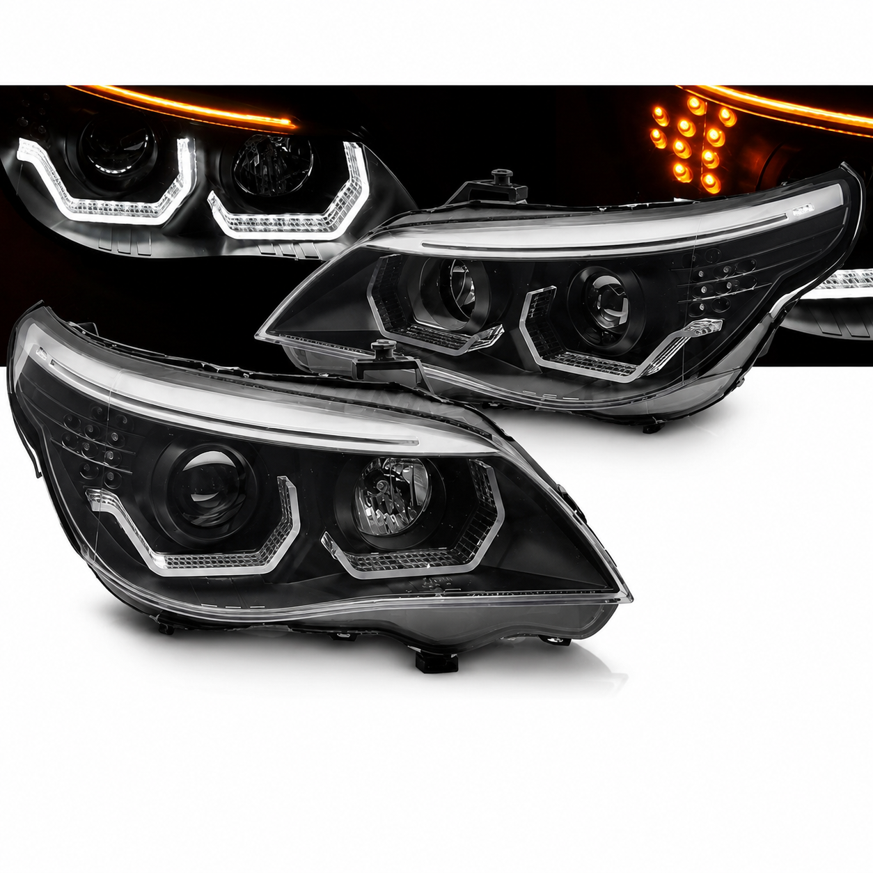 SPLITTER SUITABLE FOR VW GOLF 8 GTI GTD RLINE LOOK GLOSSY BLACK SPORTY DESIGN 