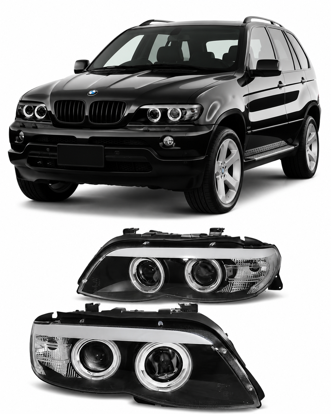 SPLITTER SUITABLE FOR VW GOLF 8 GTI GTD RLINE LOOK GLOSSY BLACK SPORTY DESIGN 