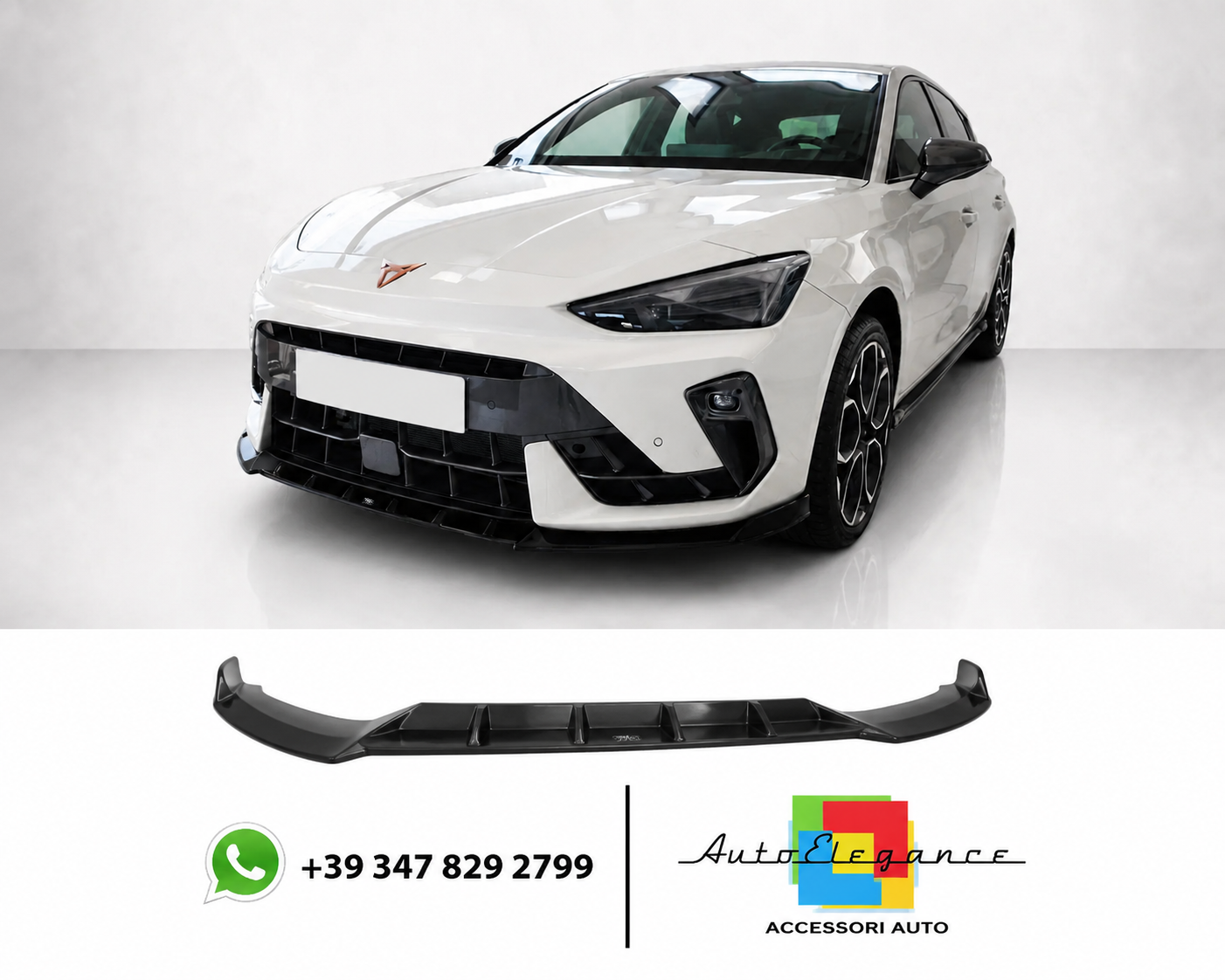 💕Splitter ANTERIORE Cupra Leon Mk1 Hatchback Nero lucido💕