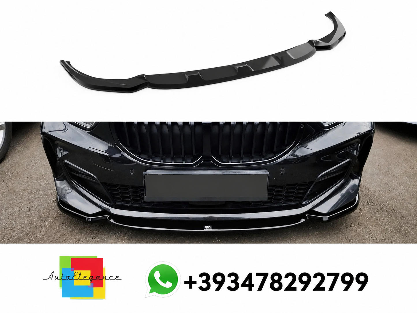 💕Splitter ANTERIORE BMW 1 Series F40 M-Pack Nero LUCIDO💕