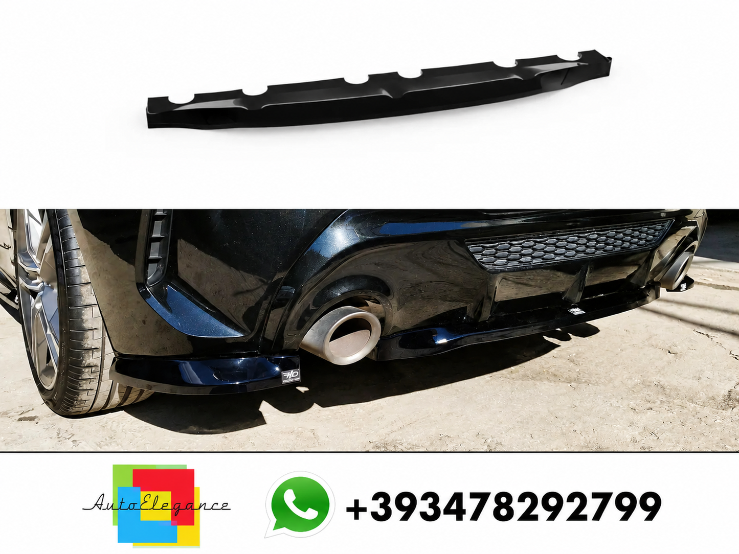 💕Splitter POSTERIORE BMW M135i F40 Nero LUCIDO💕 (Copia)