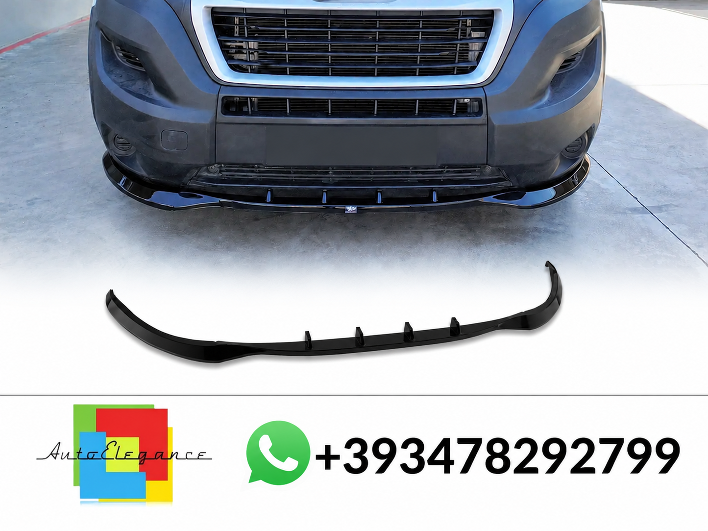💕Splitter ANTERIORE Citroen Jumper Relay Fiat Ducato Opel Movano C Nero LUCIDO💕