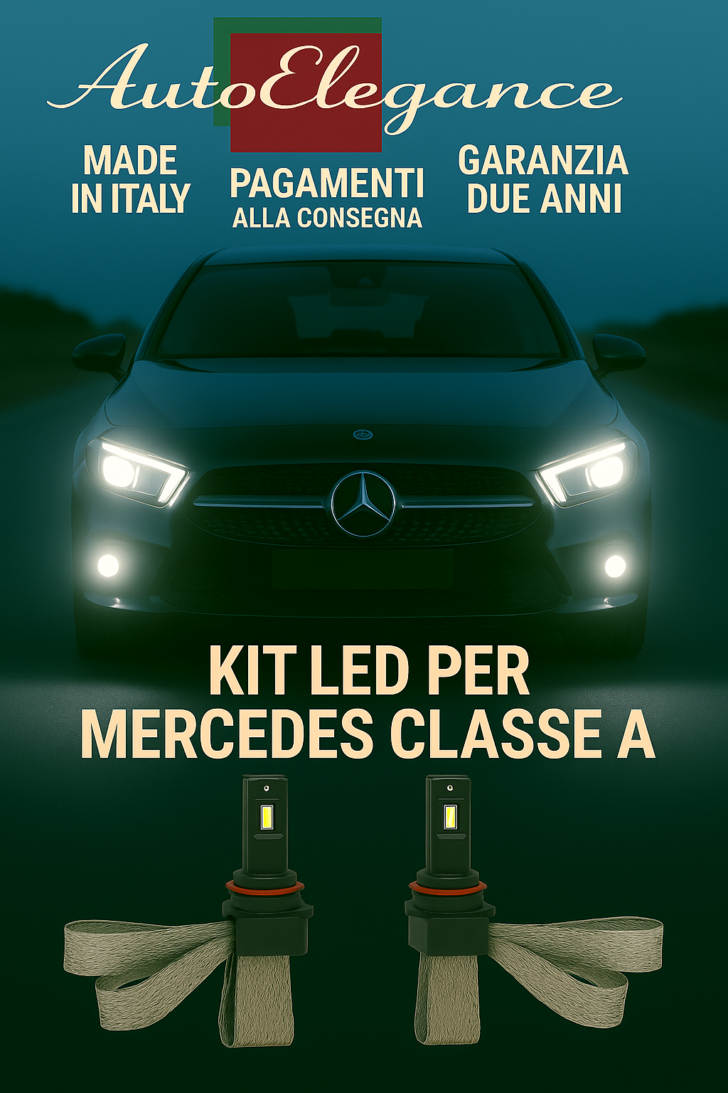 🔥 KIT LED H7 6000K Abbaglianti per MERCEDES CLASSE A | Bianco CANBUS🔥