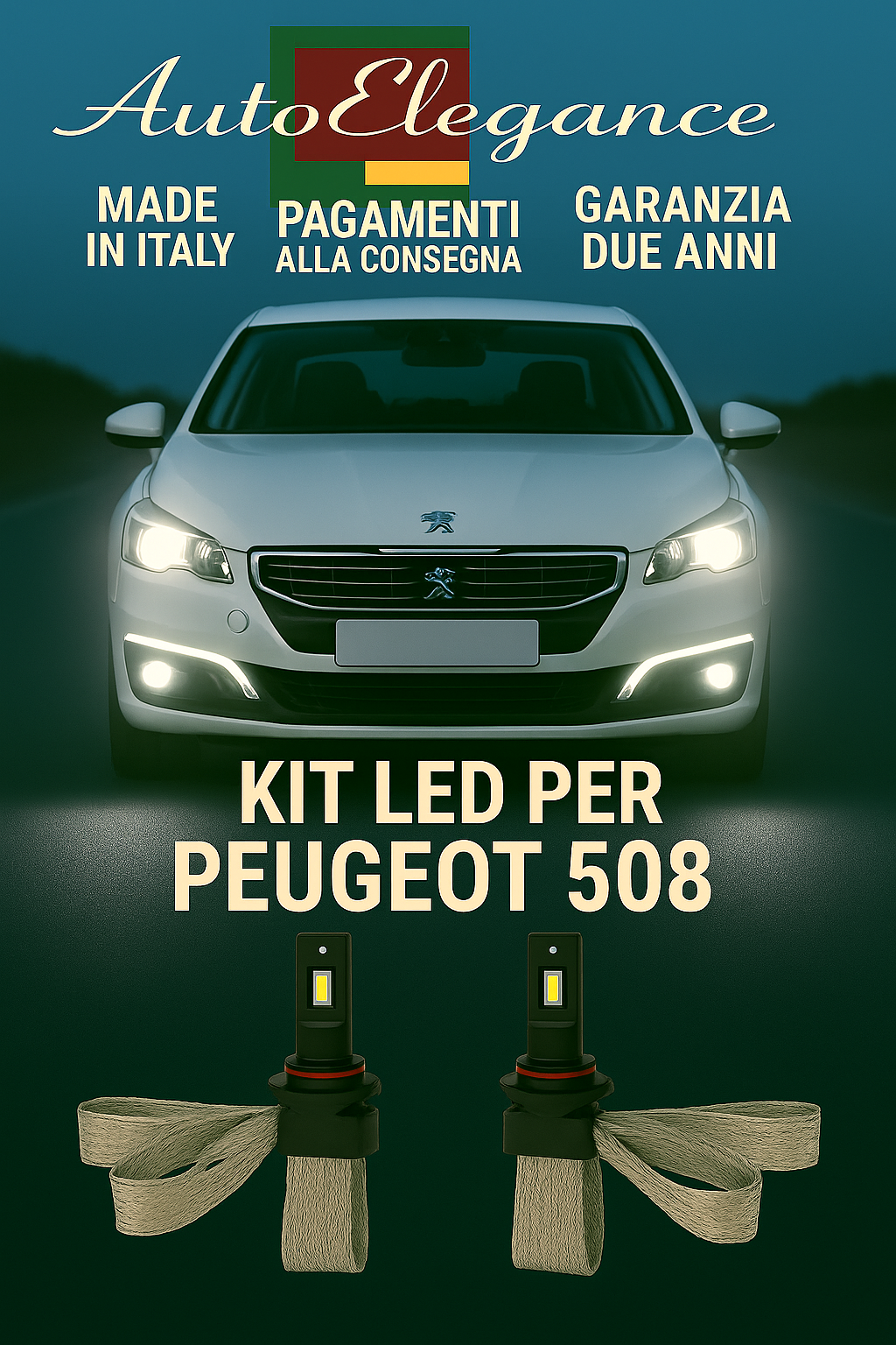 🔥KIT LED H7 6000K Abbaglianti per PEUGEOT 508 | Bianco CANBUS🔥
