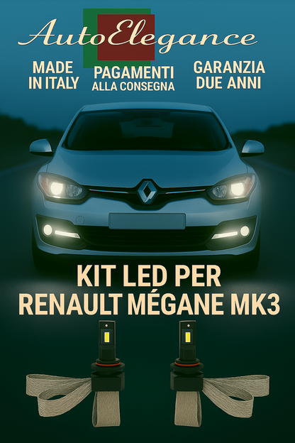 🔥KIT LED H7 6000K Abbaglianti per RENAULT MEGANE MK3 | Bianco CANBUS🔥