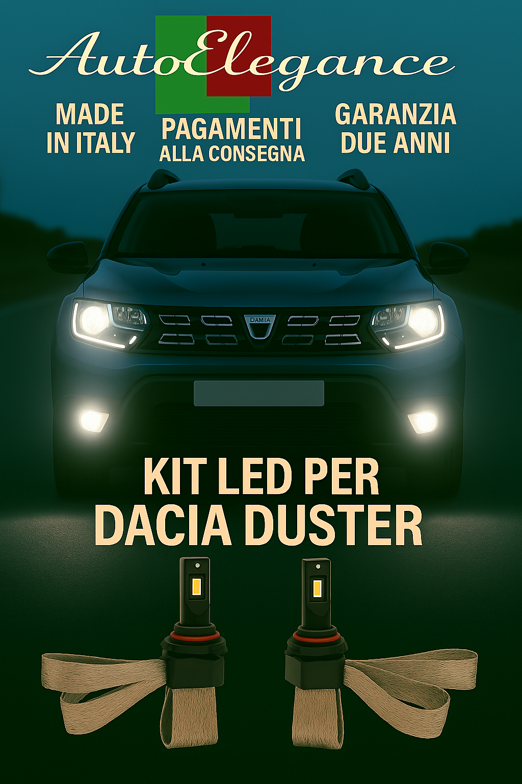 🔥KIT LED H7 6000K Abbaglianti per DACIA DUSTER | Bianco CANBUS🔥
