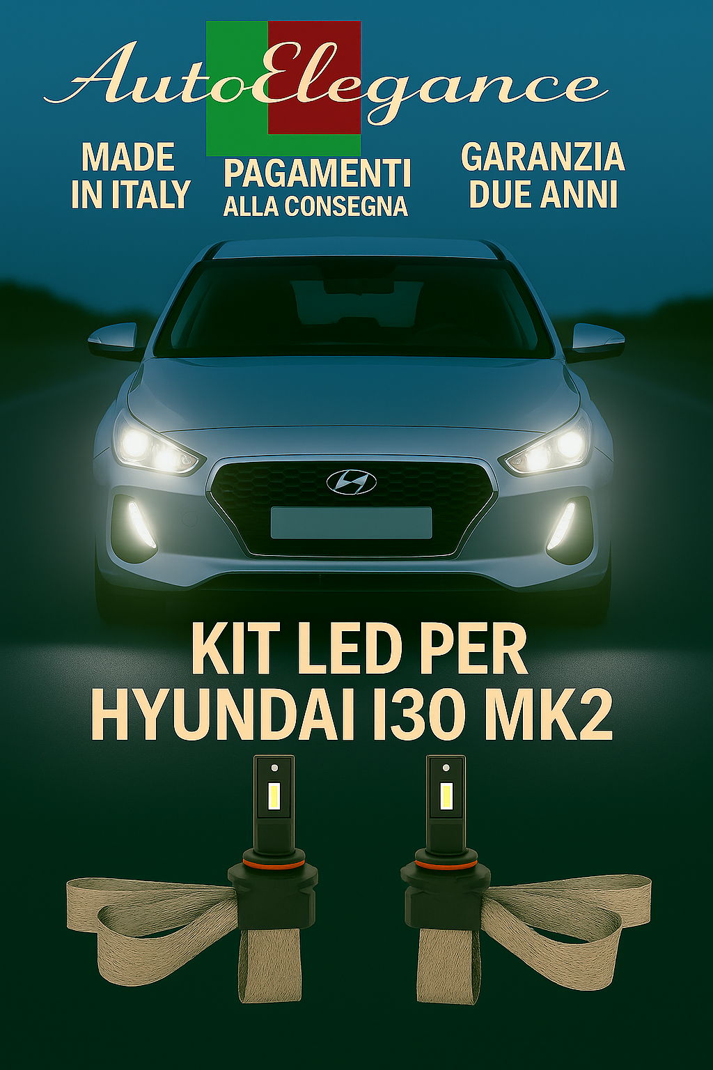 🔥KIT LED H7 6000K Abbaglianti per HYUNDAI I30 MK2 | Bianco CANBUS 🔥