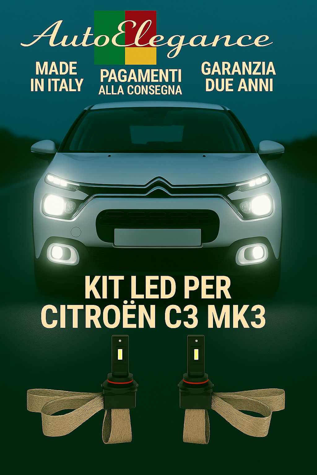 🔥KIT LED H7 6000K Abbaglianti per CITROËN C3 MK3 | Bianco CANBUS 🔥