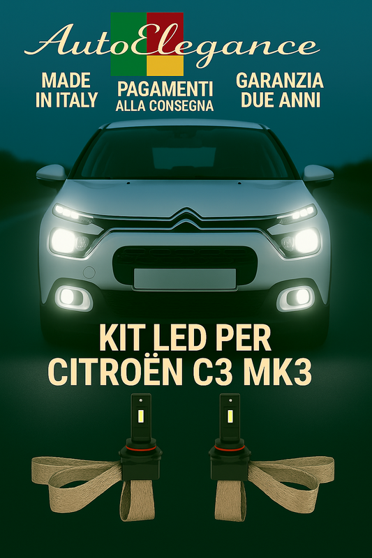 🔥KIT LED H7 6000K Abbaglianti per CITROËN C3 MK3 | Bianco CANBUS 🔥