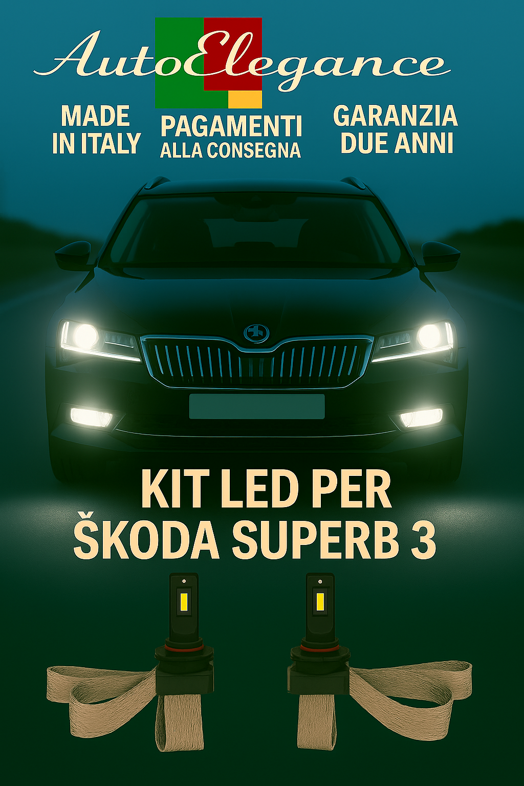 🔥 KIT LED H7 6000K Abbaglianti per SKODA SUPERB 3 | Bianco CANBUS🔥