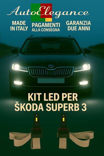 🔥 KIT LED H7 6000K Abbaglianti per SKODA SUPERB 3 | Bianco CANBUS🔥