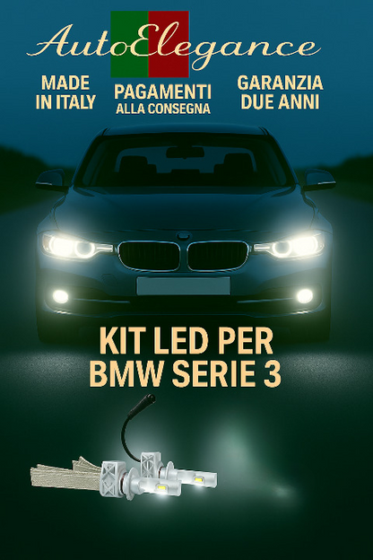 🔥KIT LED H7 6000K Abbaglianti per BMW SERIE 3 | Bianco CANBUS🔥