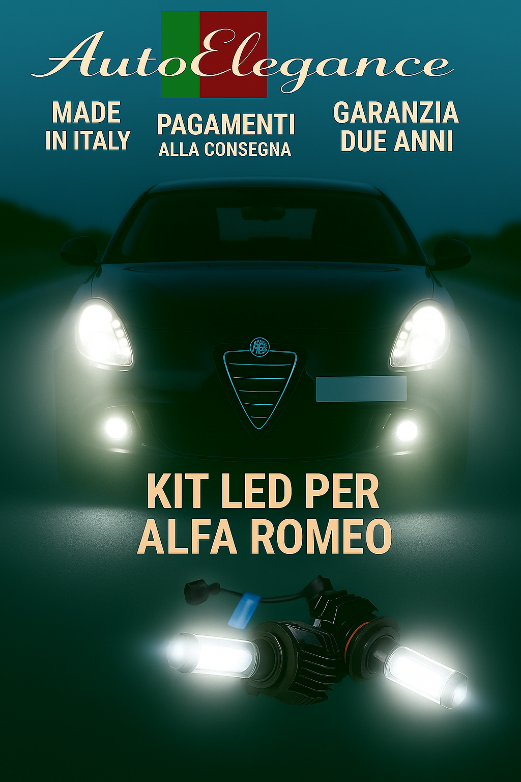 🔥KIT LED H7 6000K Abbaglianti per ALFA ROMEO | Bianco CANBUS🔥 (Copia)